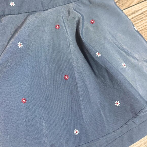 Womens Y2K Blue Skort Floral Embroidered SP Fashion Sz 36 - Picture 8 of 11